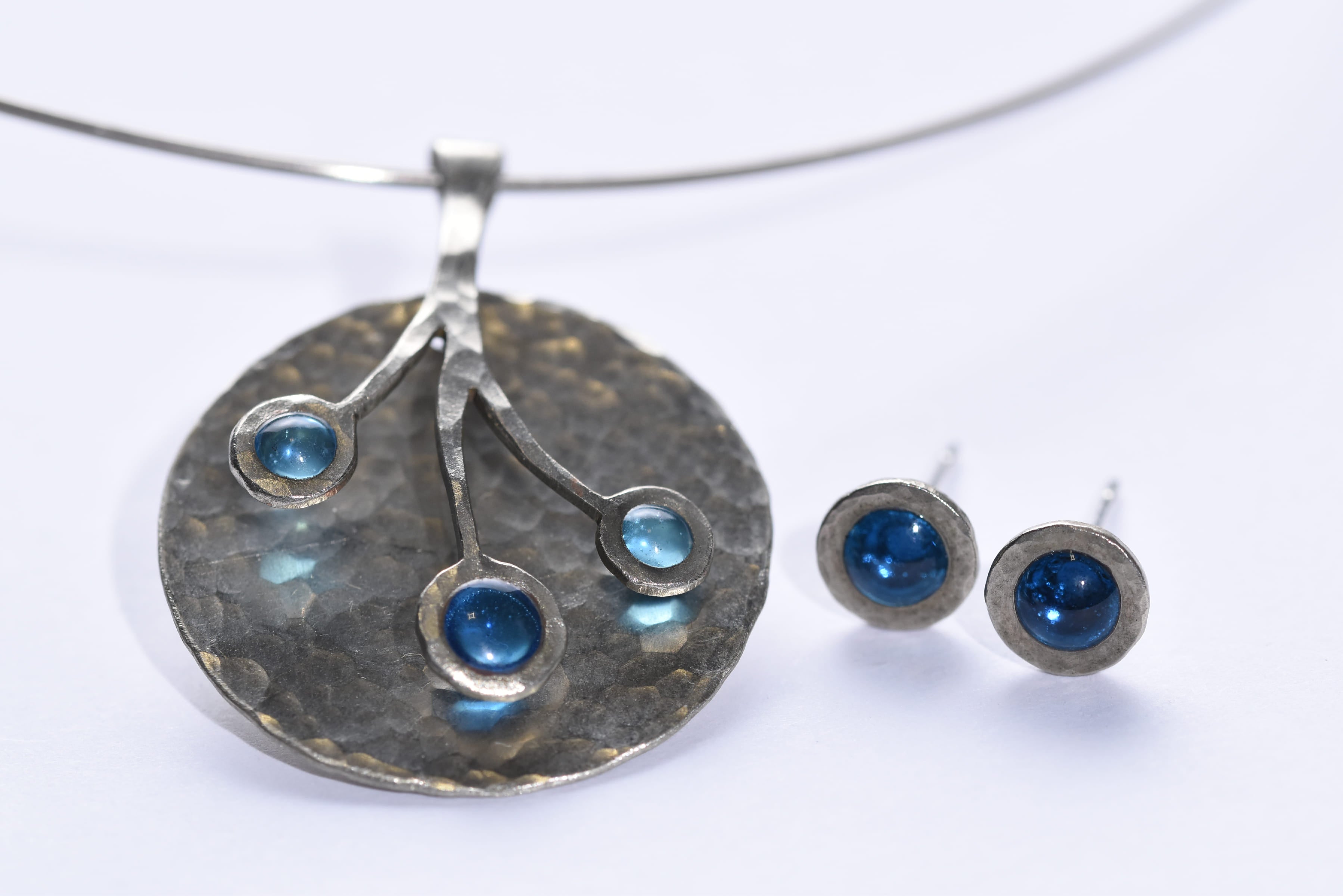 Iparművész tűzzománc ékszer szett