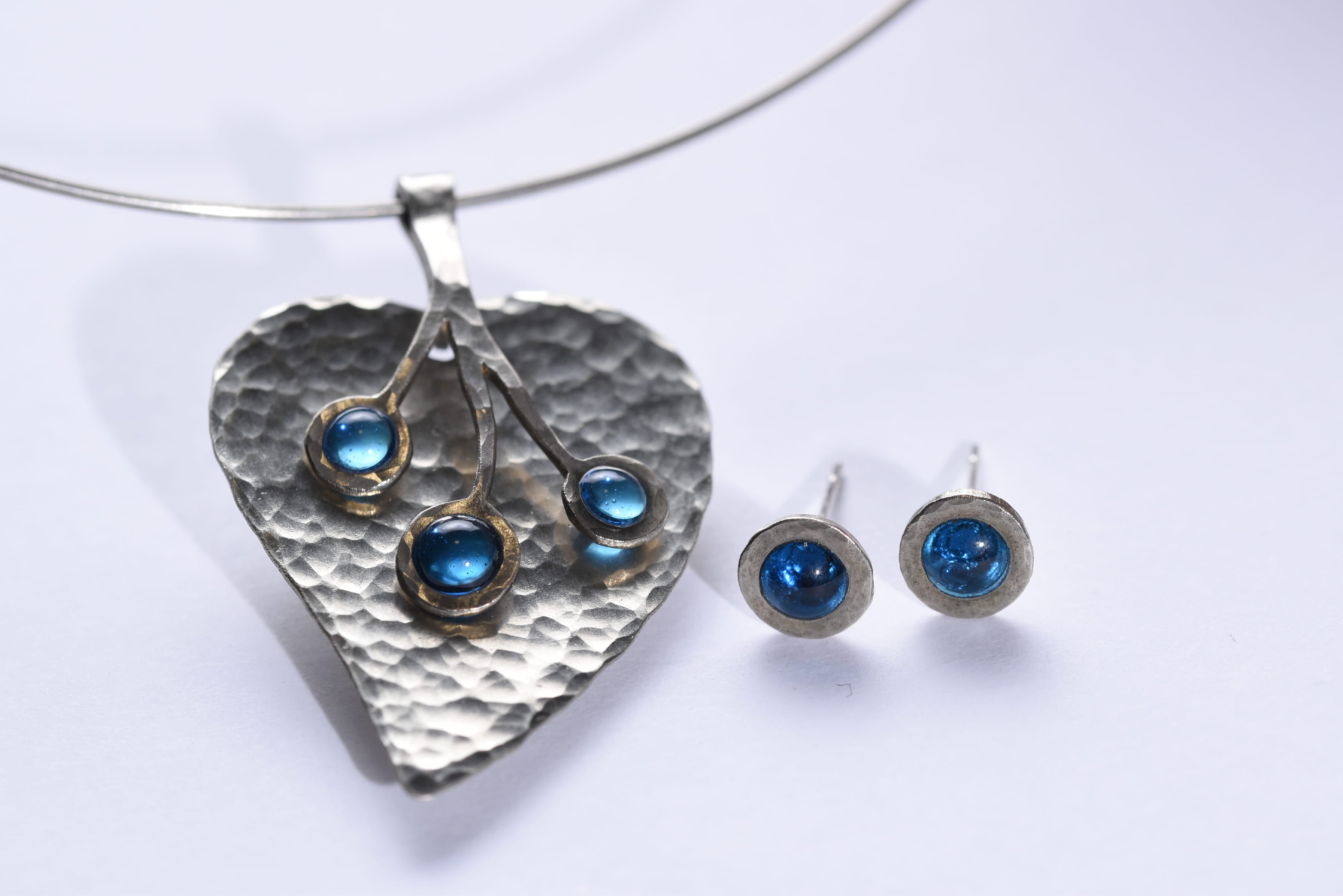 Iparművész tűzzománc ékszer szett