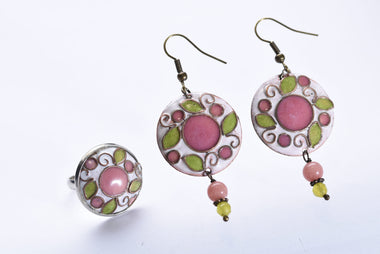 Iparművész tűzzománc ékszer szett