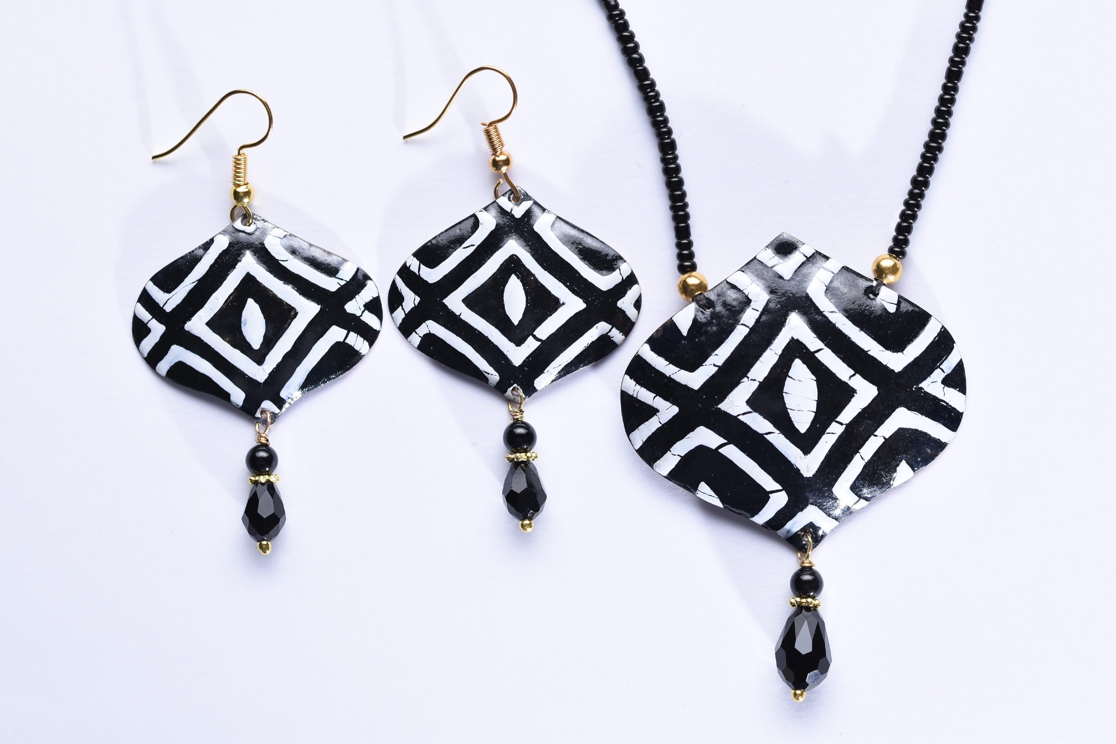 Iparművész tűzzománc ékszer szett