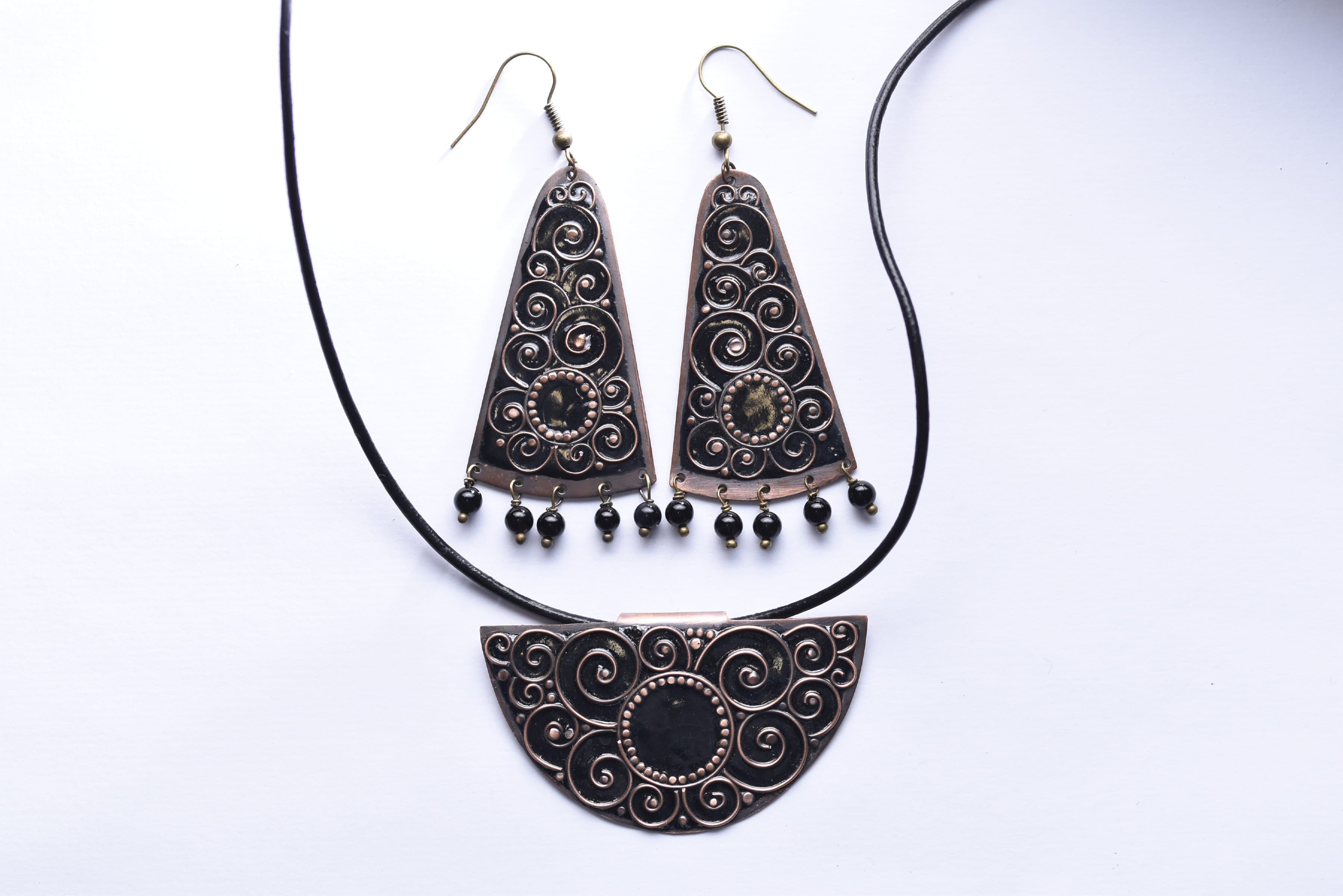 Iparművész tűzzománc ékszer szett