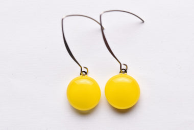 Kézzel készített üveg fülbevaló