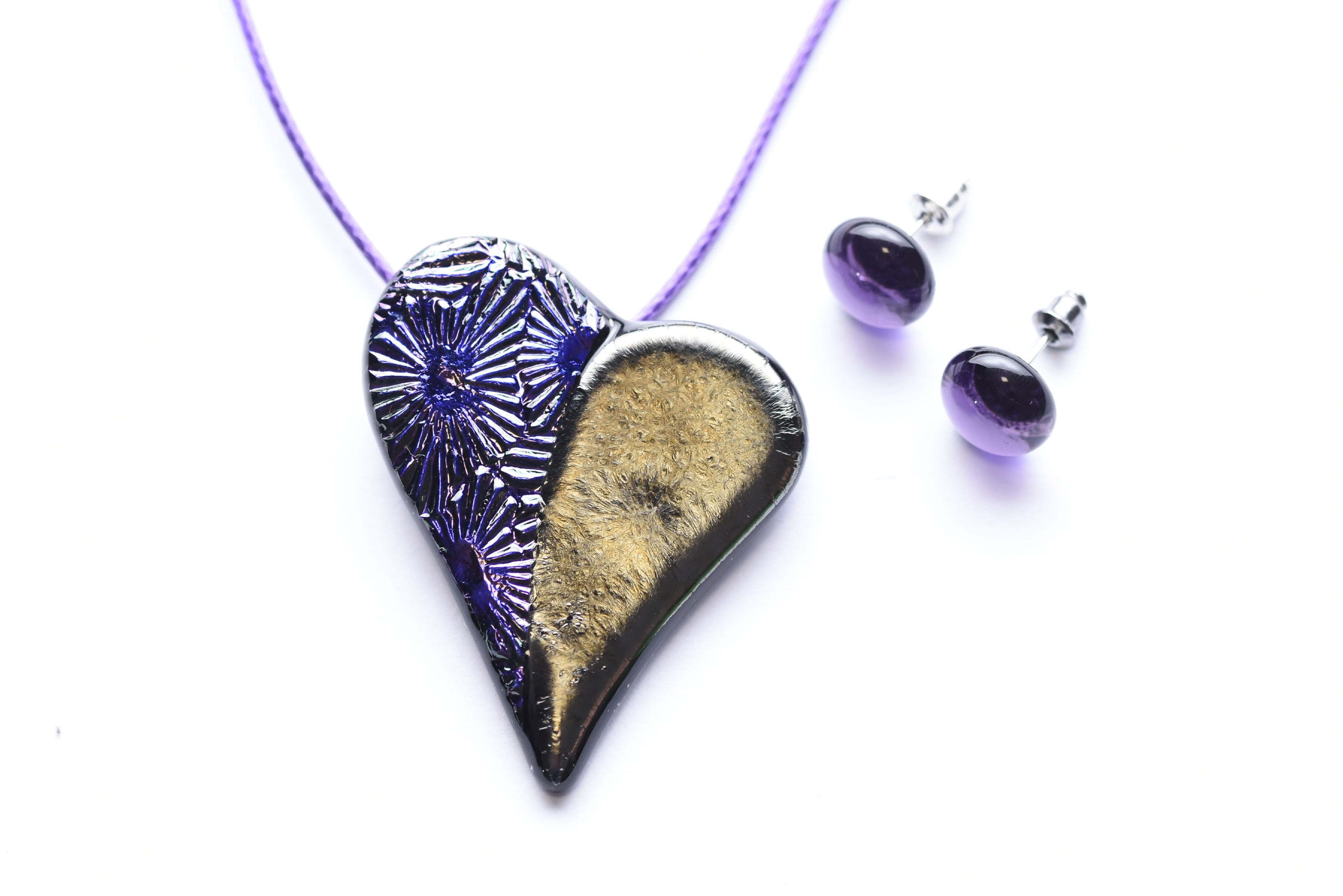 Kézzel készített üvegékszer szett