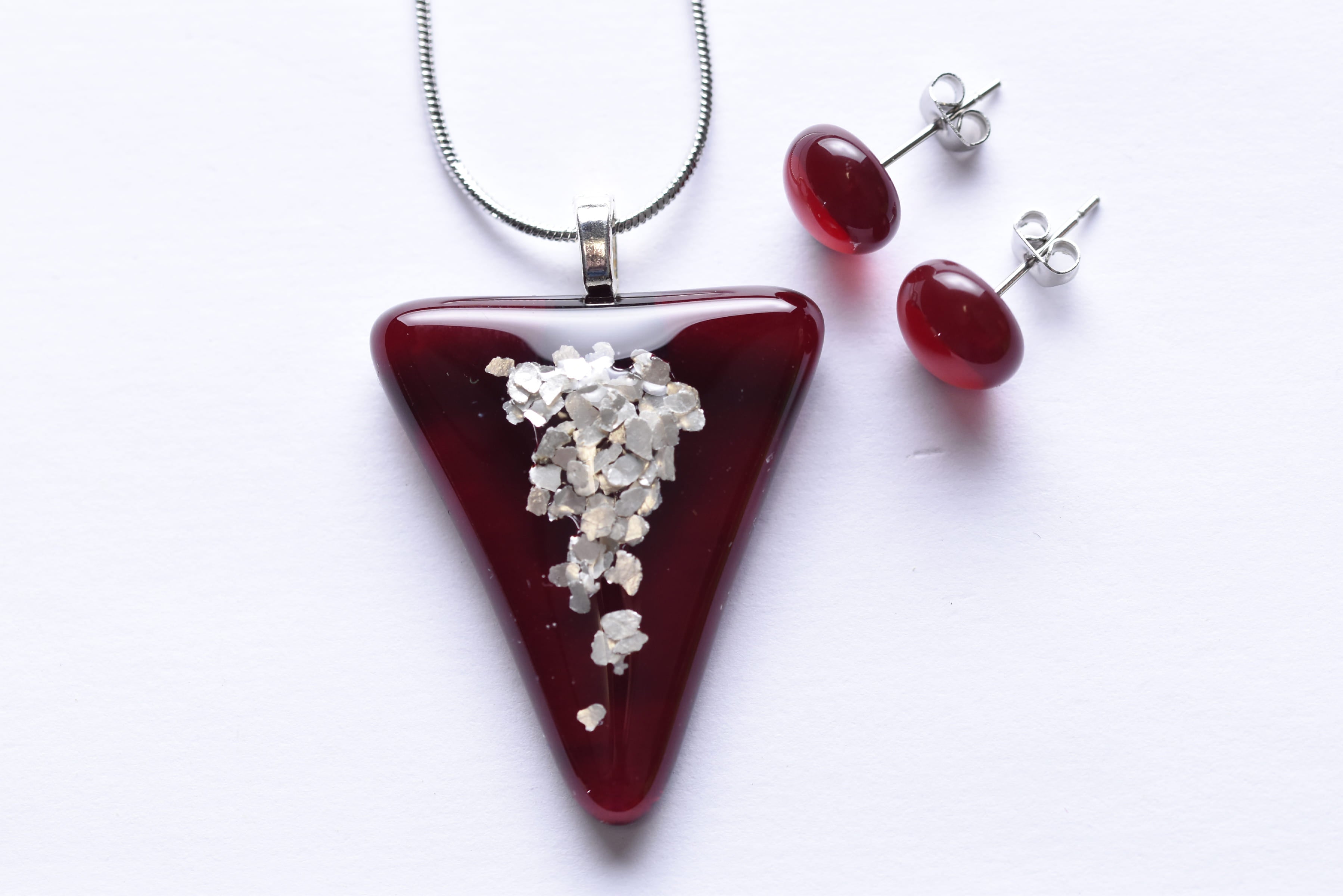 Kézzel készített üvegékszer szett