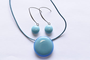 Kézzel készített üvegékszer szett