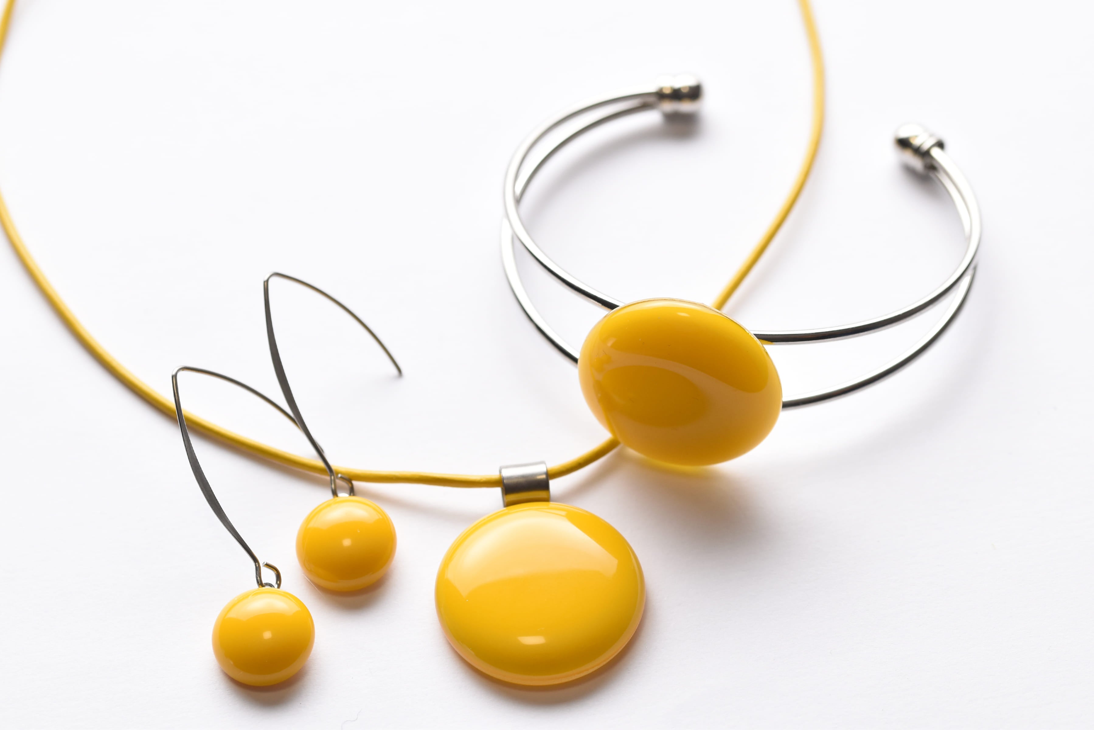 Kézzel készült üvegékszer szett