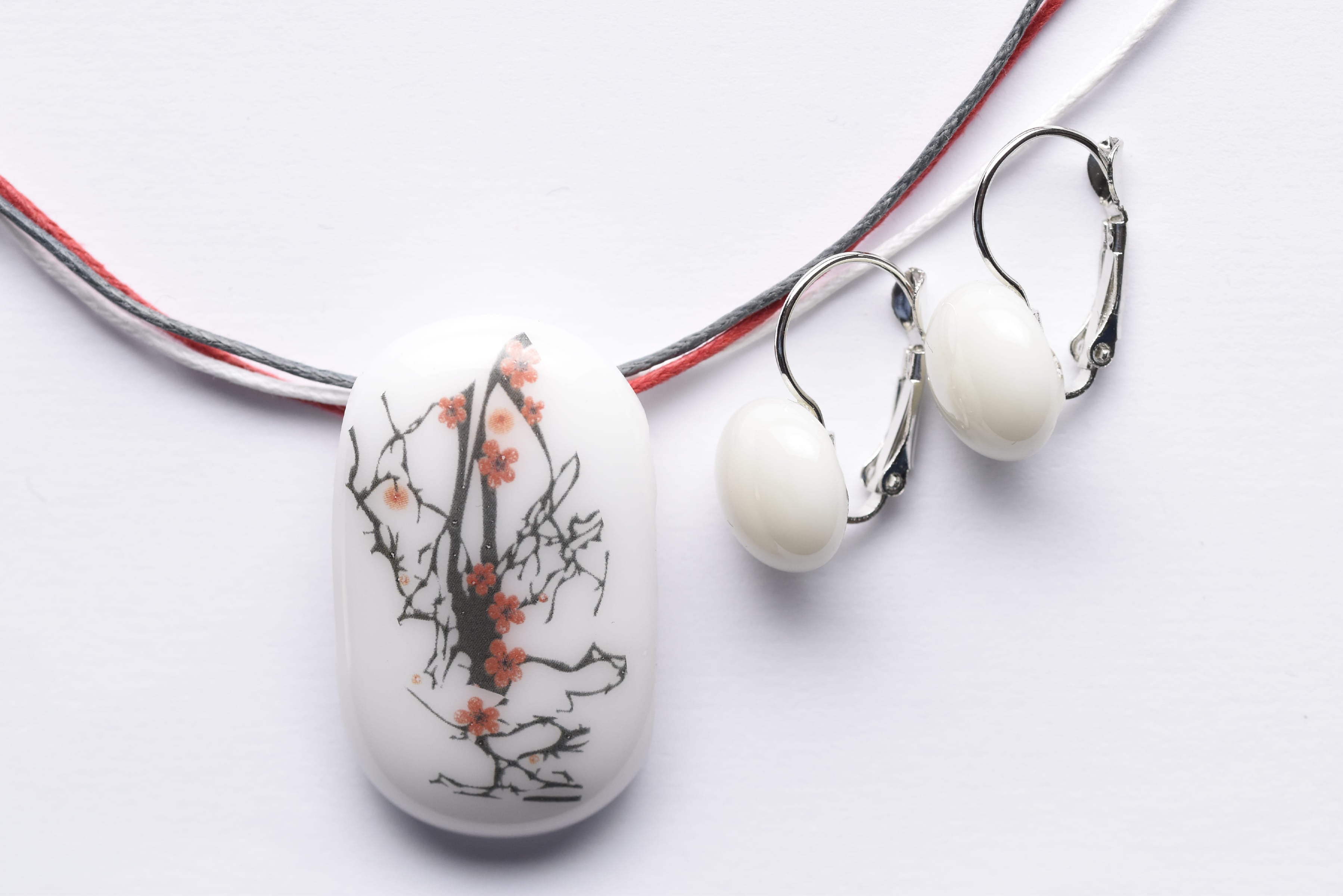 Kézzel készült üvegékszer szett