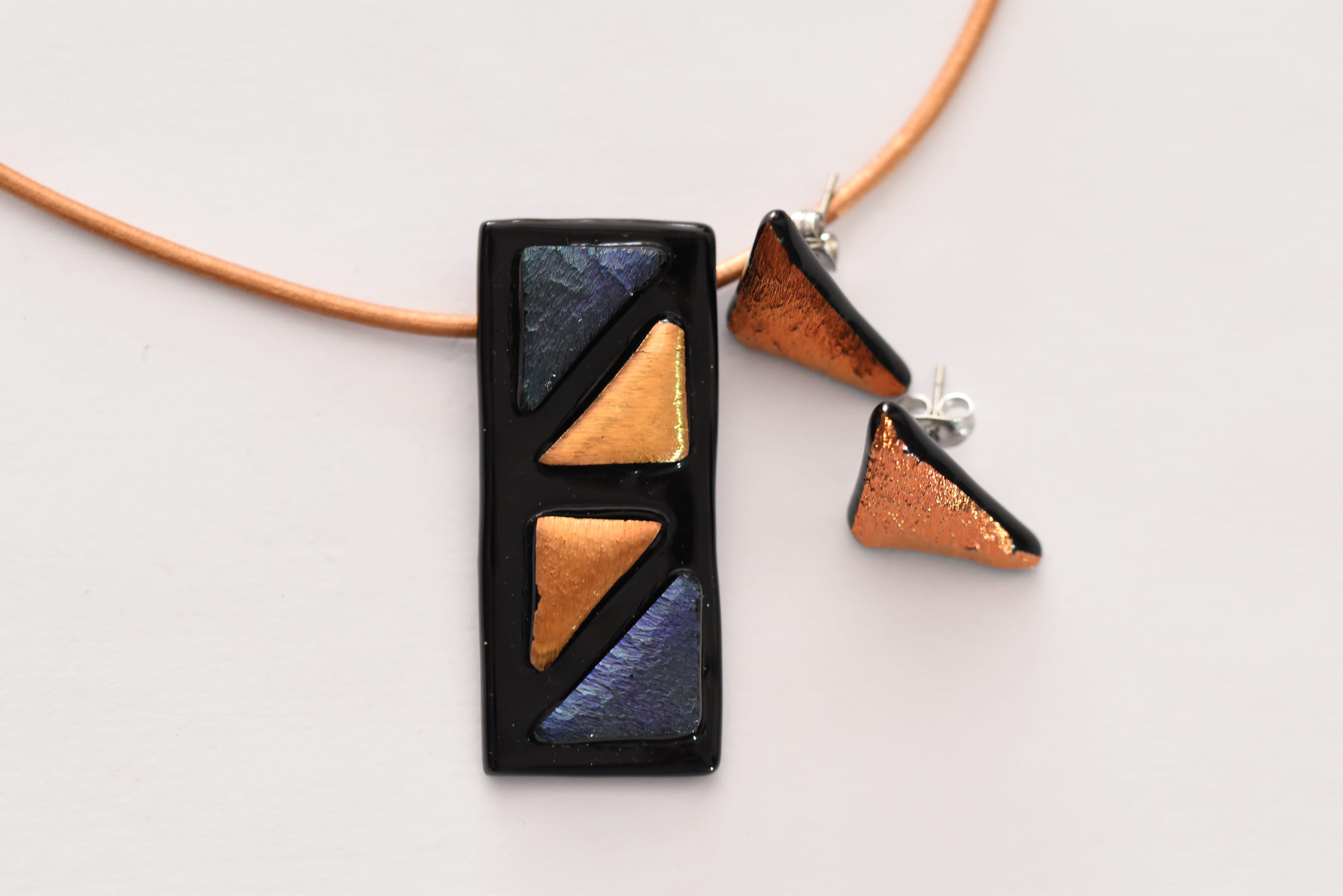 Kézzel készült üvegékszer szett