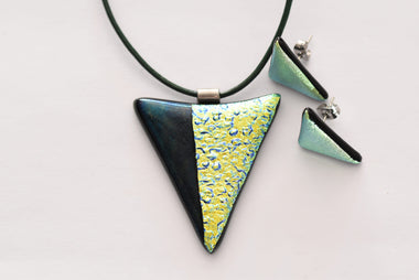 Kézzel készült üvegékszer szett